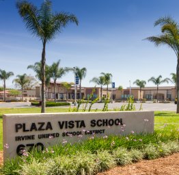 front of plaza vista school