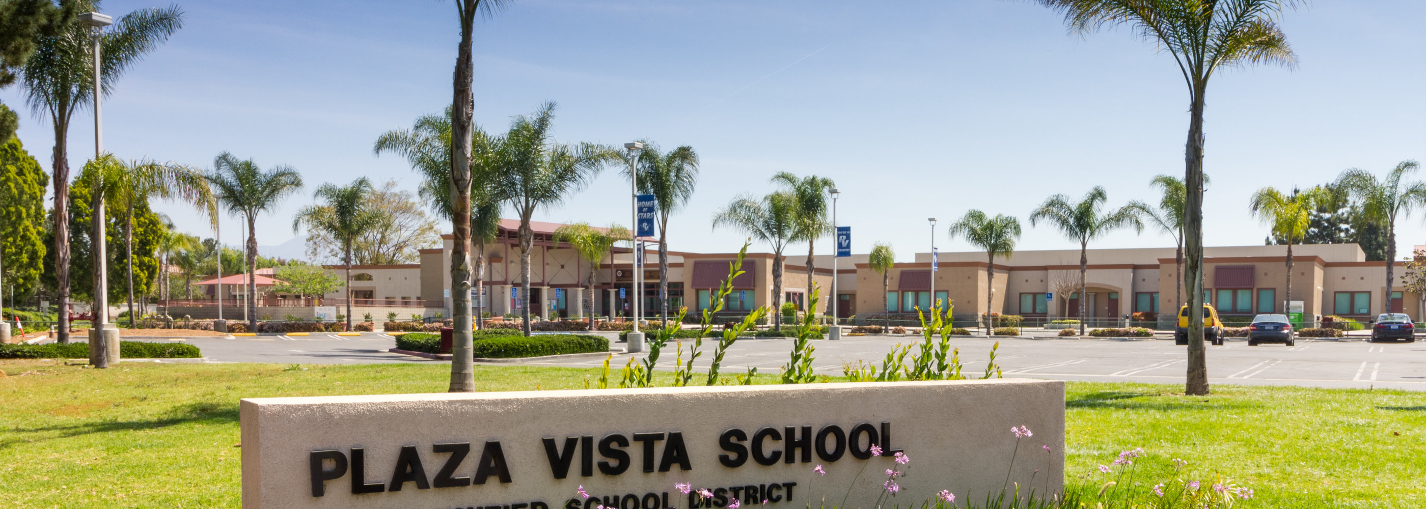 front of plaza vista school
